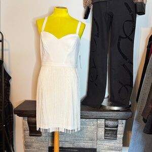 Aidan Mattox Ivory Sleeveless Dress